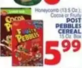 Bravo Supermarkets Post pebbles cereal box offer