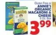 Bravo Supermarkets Giden free or annie's organic macaroni&cheese offer