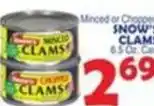 Bravo Supermarkets Snow's clams offer