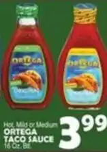 Bravo Supermarkets Ortega taco sauce offer