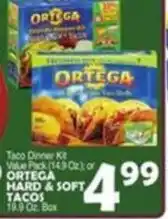 Bravo Supermarkets Ortega Hard & Soft Tacos offer