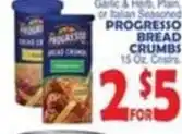 Bravo Supermarkets Progresso bread crumbs offer