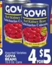 Bravo Supermarkets Goya beans cans offer