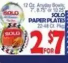 Solo paper plates