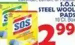 Bravo Supermarkets S.o.s. steel wool pads offer