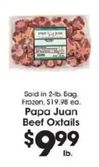 Price Rite Papa Juan Beef Oxtails offer