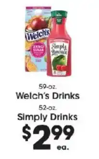 Price Rite Welch's Drinks , Simply Drinks offer