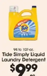 Price Rite Tide Simply Liquid Laundry Detergent offer