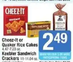 Shaw's Cheez-It or Quaker Rice Cakes offer