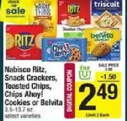Shaw's Nabisco Ritz, Snack Crackers, Toasted Chips, Chips Ahoy! offer