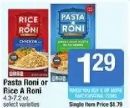 Shaw's Pasta Roni or Rice A Roni offer