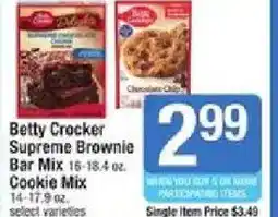 Shaw's Betty Crocker Supreme Brownie offer