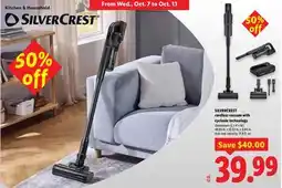 Lidl SILVERCREST cordless vacuum with cyclonic technology offer