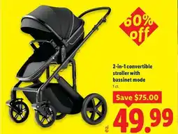 Lidl 2-in-1 convertible stroller with bassinet mode offer