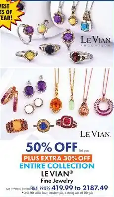 Boscov's LE VIAN Fine Jewelry offer