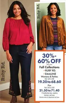 Boscov's Fall Collections offer