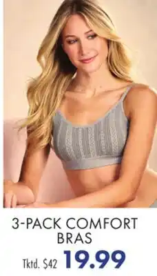 Boscov's 3-PACK COMFORT BRAS offer