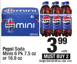 Super King Markets Pepsi Soda Minis offer
