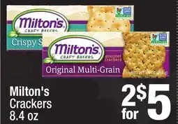 Super King Markets Milton's Crackers offer