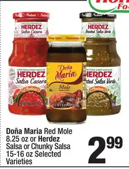 Super King Markets Doña Maria Red Mole 8.25 oz or Herdez Salsa or Chunky Salsa 15-16 oz offer