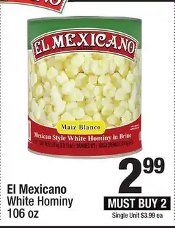 Super King Markets El Mexicano White Hominy offer