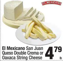 Super King Markets El Mexicano San Juan Queso Double Crema or Oaxaca String Cheese offer