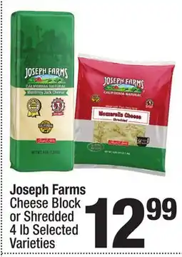 Super King Markets Joseph Farms Cheese Block or Shredded offer