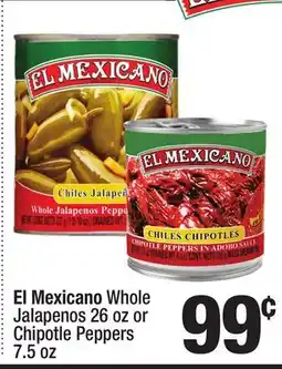 Super King Markets El Mexicano Whole Jalapenos or Chipotle Peppers offer