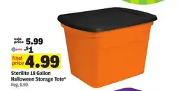 Meijer Sterilite 18 Gallon Halloween Storage Tote offer