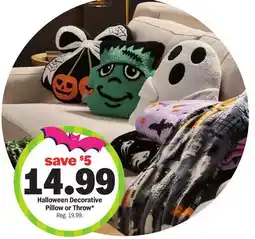 Meijer Halloween Decorative Pillow or Throw offer