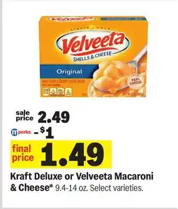 Meijer Kraft Deluxe or Velveeta Macaroni & Cheese offer