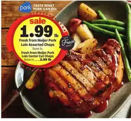 Meijer Fresh from Meijer Pork Loin Assorted Chops offer