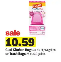 Meijer Glad Kitchen Bags 34-40 ct./13 gallon or Trash Bags 25 ct./30 gallon offer