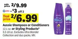 Meijer Aussie Shampoos or Conditioners 12.1 oz. or Styling Products* 3.2-10 oz offer