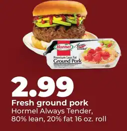 Hy-Vee Fresh ground pork offer
