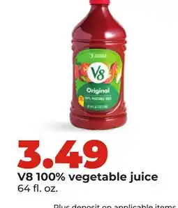 Hy-Vee V8 100% vegetable juice offer