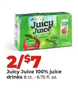 Hy-Vee Juicy Juice 100% juice drinks offer
