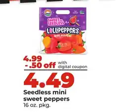 Hy-Vee Seedless mini sweet peppers offer