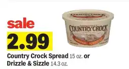 Meijer Country Crock spread or drizzle & sizzle offer