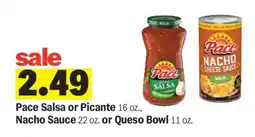 Meijer Pace Salsa or Picante, Nacho Sauce, Queso Bowl offer