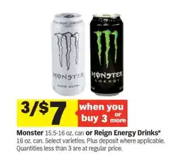 Meijer Monster or Reign Energy Drinks offer