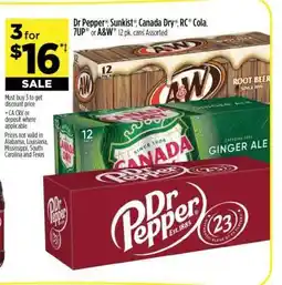 Dollar General Dr Pepper , Sunkist , Canada Dry , RC Cola, 7UP or A&W offer