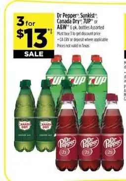 Dollar General Dr Pepper, Sunkist, Canada Dry, 7UP or A&W offer
