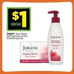 Dollar General Jergens Cherry Almond Hand Soap or Bar Soap offer