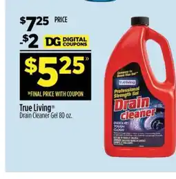 Dollar General True Living Drain Cleaner Gel 80 oz offer