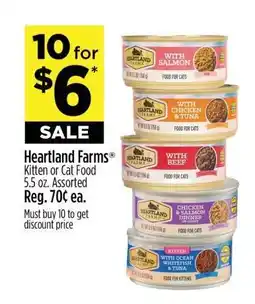 Dollar General Heartland Farms Kitten or Cat Food offer