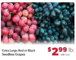 Family Fresh Market Extra Large Red or Black Seedless Grapes offer