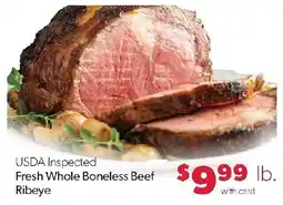 Family Fresh Market USDA Inspected Fresh Whole Boneless Beef Ribeye offer