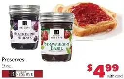 Family Fresh Market Finest Reserve Preserves offer