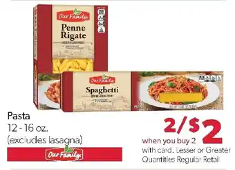 Our Family pasta